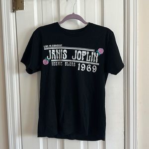 Black Janis Joplin Tshirt